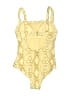 Kona Sol Paisley Yellow One Piece Swimsuit Size 4 - 6 - photo 2