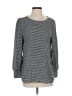 Halogen 100% Polyester Houndstooth Gray Long Sleeve Blouse Size S - photo 1