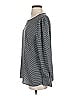 Halogen 100% Polyester Houndstooth Gray Long Sleeve Blouse Size S - photo 5