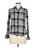 Current/Elliott 100% Cotton Plaid Gray Long Sleeve Button-Down Shirt Size Med (2) - photo 1