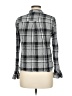 Current/Elliott 100% Cotton Plaid Gray Long Sleeve Button-Down Shirt Size Med (2) - photo 2