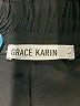 Grace Karin Solid Black Track Pants Size L - photo 4