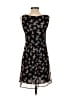 H&M 100% Polyester Floral Black Casual Dress Size 2 - photo 2