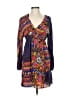 Single Dress 100% Polyester Print Purple Casual Dress Size M - photo 1
