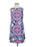 Vince Camuto 100% Polyester Print Blue Cocktail Dress Size 8 - photo 1