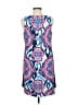 Vince Camuto 100% Polyester Print Blue Cocktail Dress Size 8 - photo 2