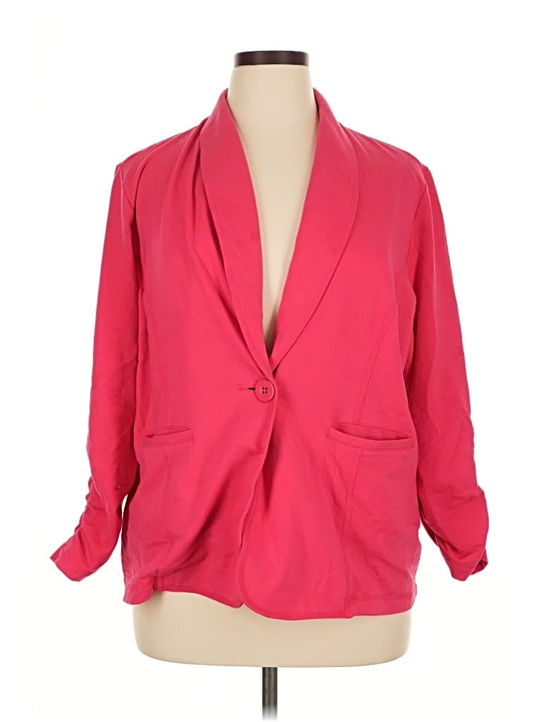 Pre-owned Susan Graver Cardigan Sweater In Pink