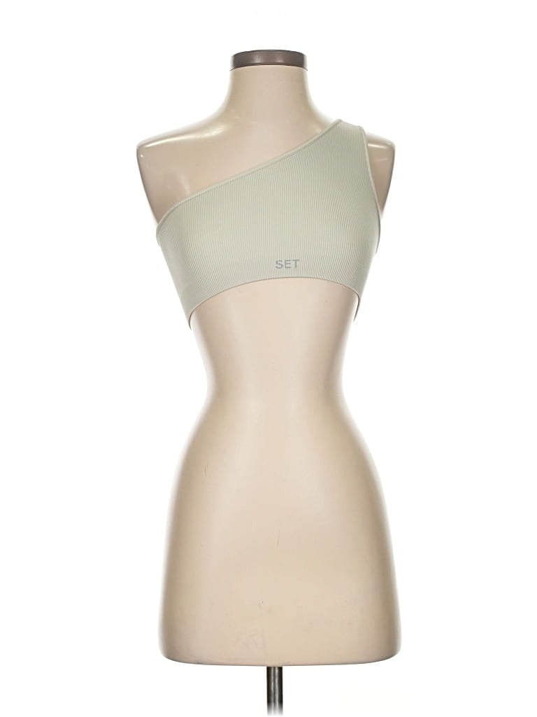 Set Active Tank Top Tan One Shoulder Neckline Tops - Used - Size X-Small