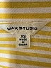 Max Studio 100% Rayon Stripes Yellow Long Sleeve Button-Down Shirt Size XS - photo 7