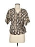 Blu Pepper Tan Short Sleeve Blouse Size M - photo 1