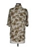 Amuse Society 100% Viscose Animal Print Brown Short Sleeve Blouse Size S - photo 2