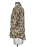 Amuse Society 100% Viscose Animal Print Brown Short Sleeve Blouse Size S - photo 5