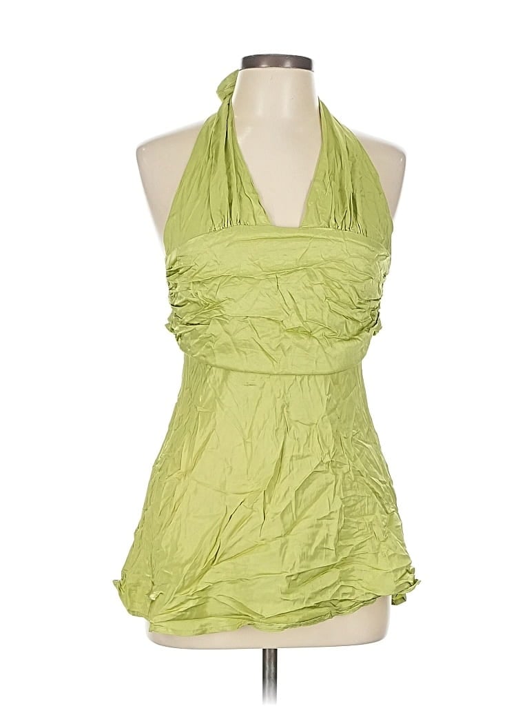 Pre-owned Sky To Moon Halter Top Green Halter Neckline Tops