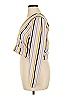Leith Stripes Yellow Long Sleeve Blouse Size 1X - photo 5