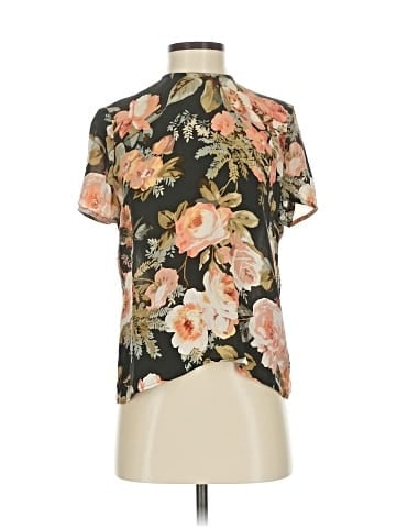 Linda Allard Ellen Tracy Short Sleeve Silk Top (view 1)