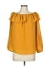 Listicle 100% Polyester Yellow 3/4 Sleeve Blouse Size L - photo 1