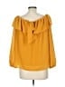 Listicle 100% Polyester Yellow 3/4 Sleeve Blouse Size L - photo 2