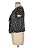 Max Studio 100% Polyester Black Short Sleeve Blouse Size L (petite) - photo 5