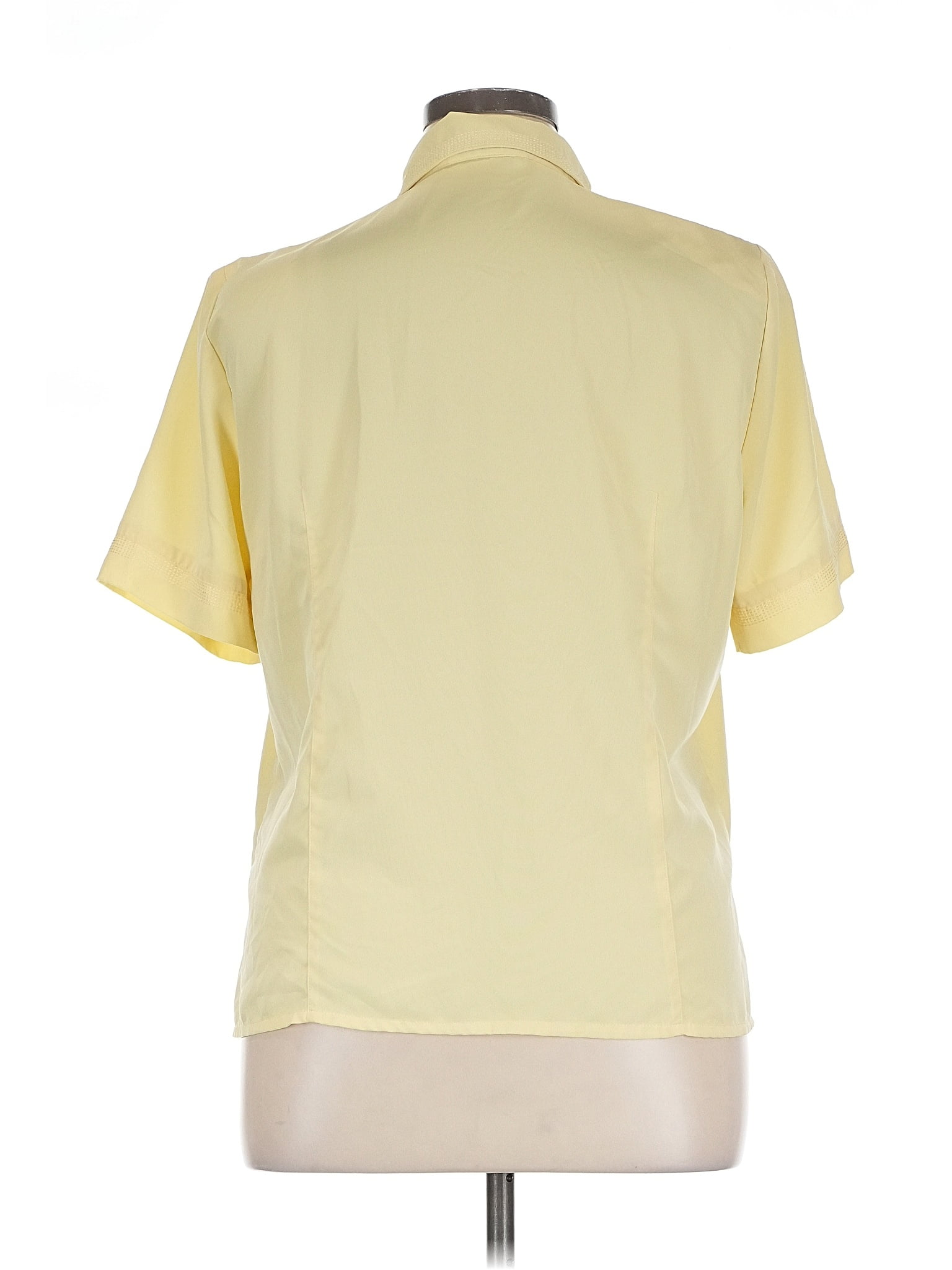 90's WHITE FLORAL EMBROIDERED SHORT SLEEVE BLOUSE (M) – CuzyeahCloset, image size:1536x2048