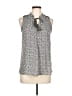 Rewind 100% Polyester Gray Sleeveless Blouse Size L - photo 1