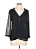 Zara Basic Black 3/4 Sleeve Blouse Size L - photo 1