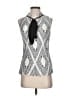DKNY 100% Polyester Silver Sleeveless Blouse Size XS - photo 1