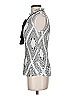 DKNY 100% Polyester Silver Sleeveless Blouse Size XS - photo 5