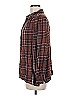 Max Studio 100% Rayon Plaid Brown Long Sleeve Button-Down Shirt Size M (estimated) - photo 5