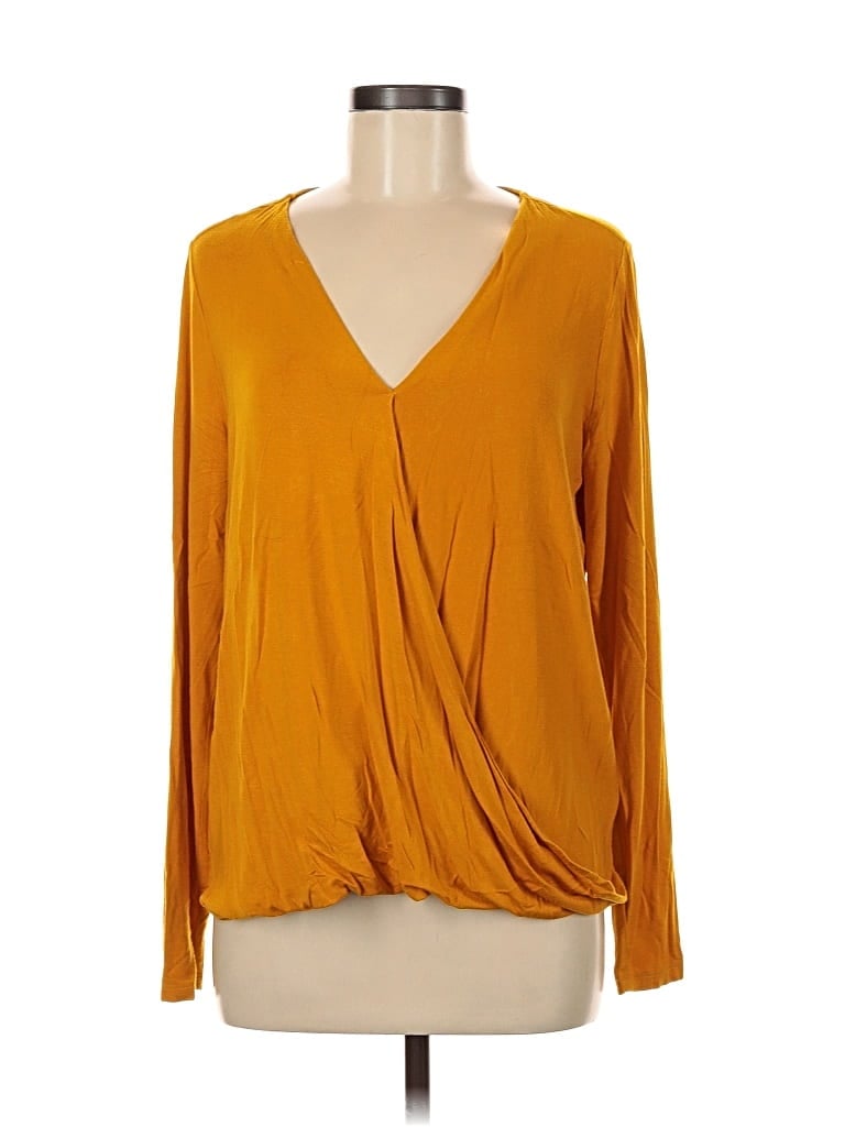 Pre-owned A New Day Long Sleeve Blouse In Yellow