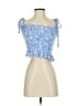 Lost + Wander 100% Rayon Blue Sleeveless Blouse Size XS - photo 1