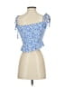 Lost + Wander 100% Rayon Blue Sleeveless Blouse Size XS - photo 2