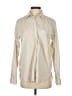 Unsubscribed Chevron-herringbone Ivory Long Sleeve Button-Down Shirt Size XS - photo 1