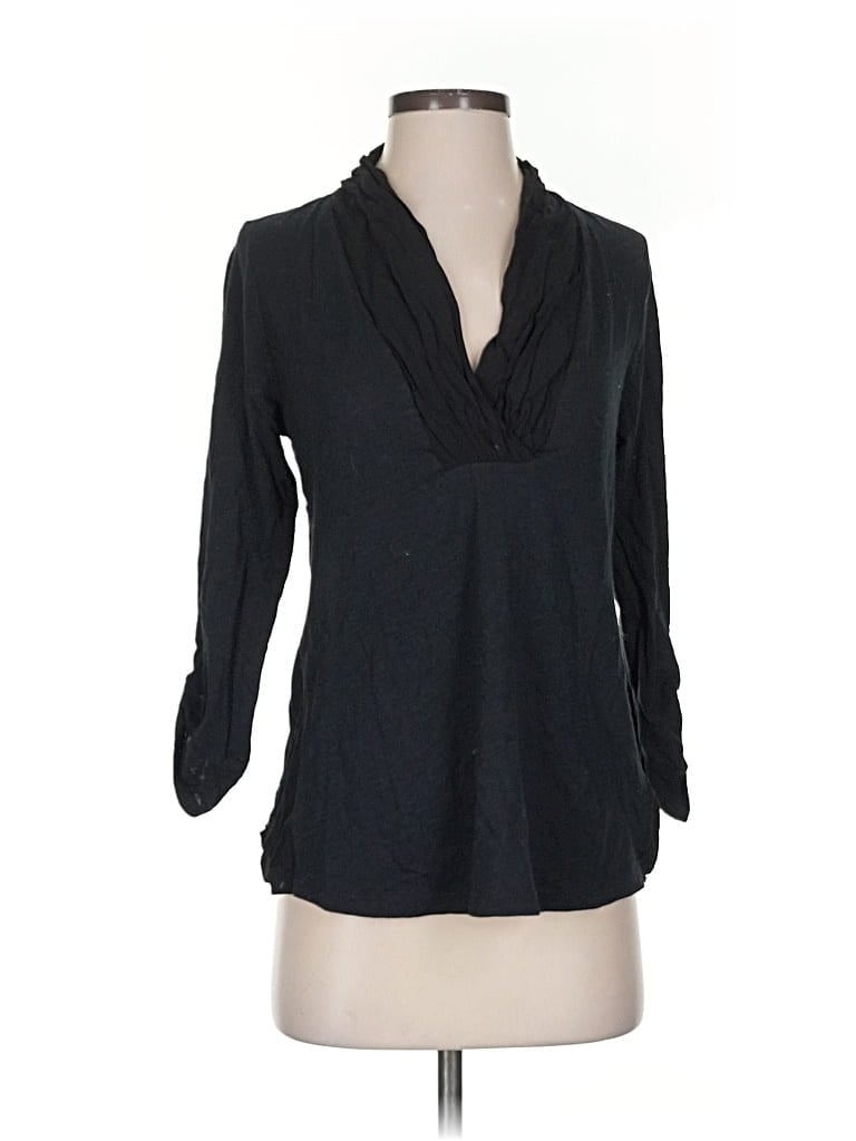 Pre-owned Deletta 3/4 Sleeve Blouse In Black