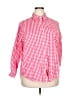 Unbranded Checkered-gingham Pink 3/4 Sleeve Blouse Size 3X - photo 1