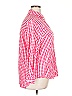 Unbranded Checkered-gingham Pink 3/4 Sleeve Blouse Size 3X - photo 4