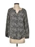 Joie 100% Silk Animal Print Gray 3/4 Sleeve Silk Top Size S - photo 1