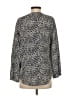 Joie 100% Silk Animal Print Gray 3/4 Sleeve Silk Top Size S - photo 2