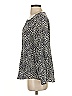 Joie 100% Silk Animal Print Gray 3/4 Sleeve Silk Top Size S - photo 5