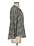 Joie 100% Silk Animal Print Gray 3/4 Sleeve Silk Top Size S - photo 4