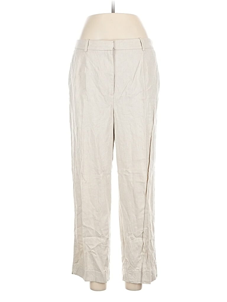 Pre-owned H&m Linen Pants In Ivory