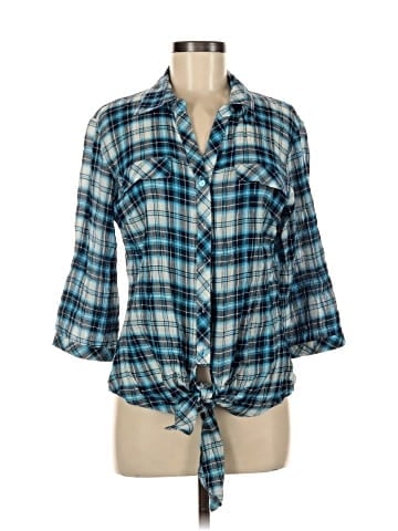 Ethyl 3/4 Sleeve Button-Down Shirt (view 1)