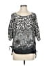 Sioni 100% Polyester Gray 3/4 Sleeve Blouse Size M - photo 1