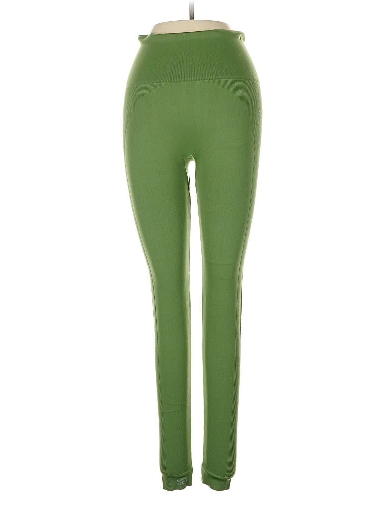 Pre-owned Set Active Yoga Pants In Green