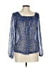 Mimi Chica 100% Polyester Blue Long Sleeve Blouse Size L - photo 1