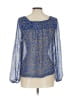 Mimi Chica 100% Polyester Blue Long Sleeve Blouse Size L - photo 2