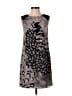 Jessica Simpson 100% Polyester Graphic Gray Cocktail Dress Size 2 - photo 1