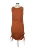 BTFBM Solid Brown Casual Dress Size L - photo 1
