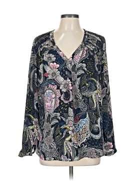 Black Rainn Long Sleeve Blouse