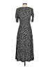 Connected Apparel Polka Dots Black Casual Dress Size 4 - photo 2