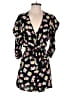 Scoop 100% Rayon Floral Black Romper Size S - photo 1